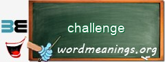 WordMeaning blackboard for challenge